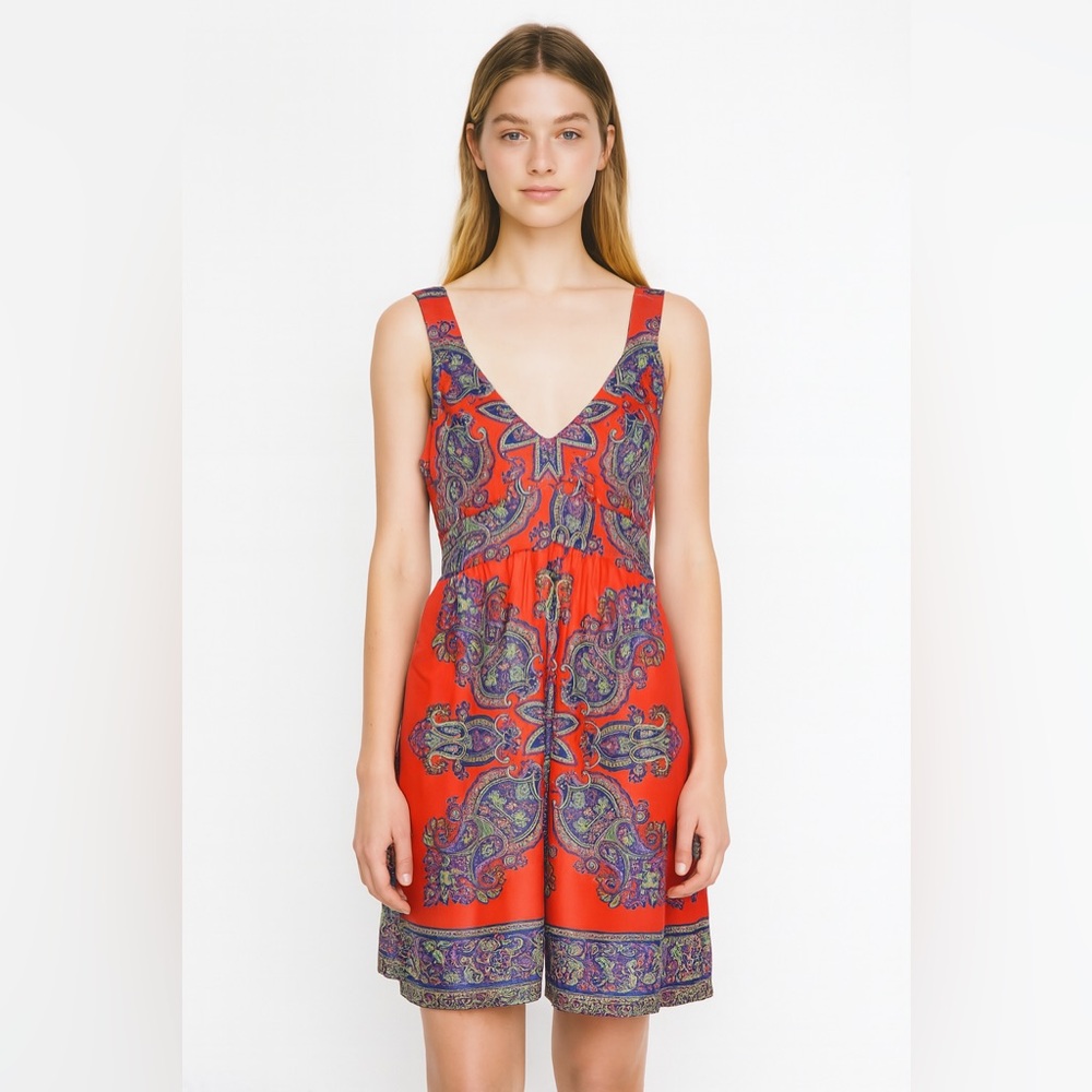 Tibi 100% Silk Vibrant Paisley Dress